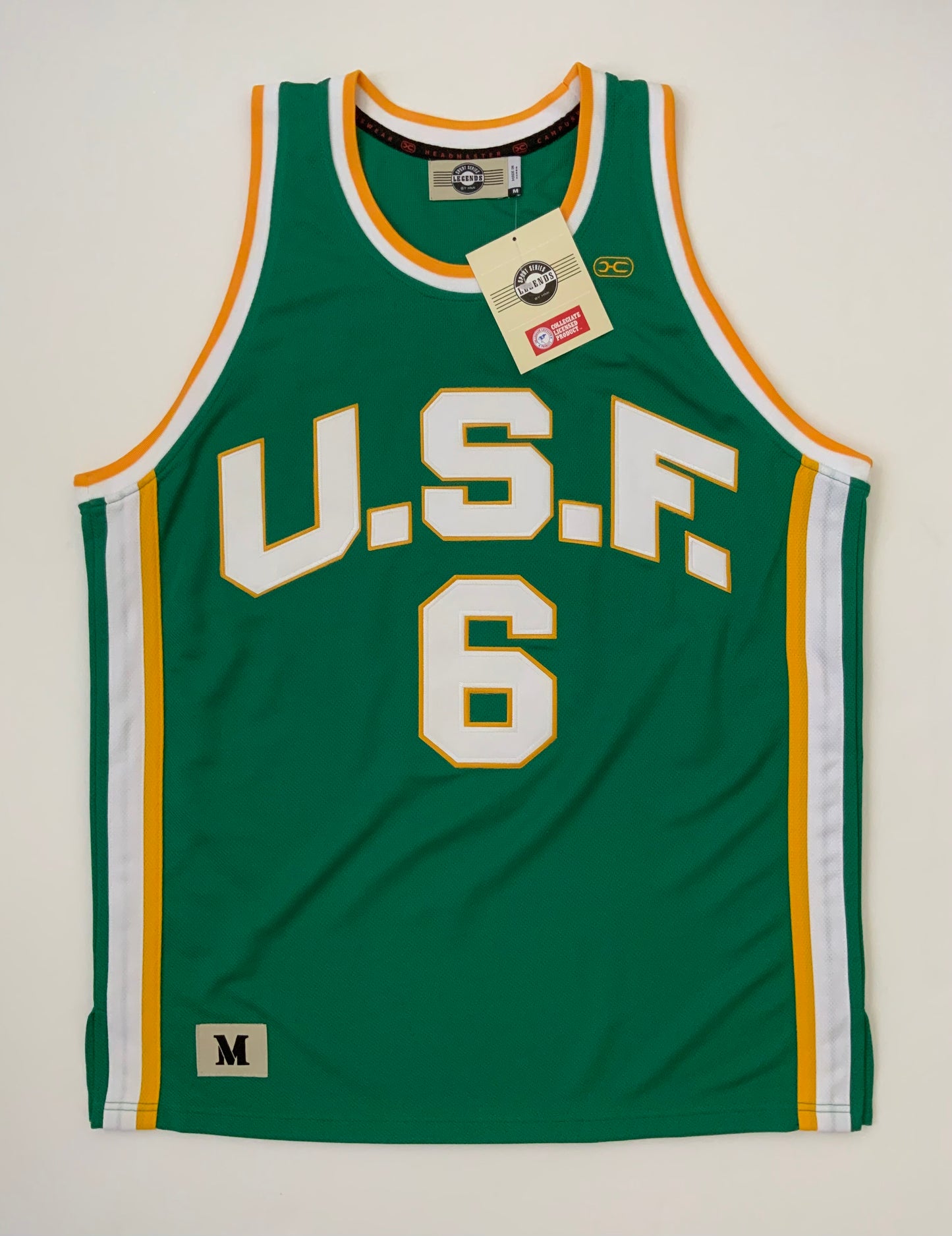 Bill Russell Vintage Collegiate Licensed USF 6 Jersey